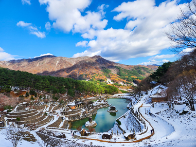[경남] 리무진버스 - 도시여! 안녕! 지리산 삼성궁과 회남재 숲길 겨울 트래킹 (대통밥 제공) 당일